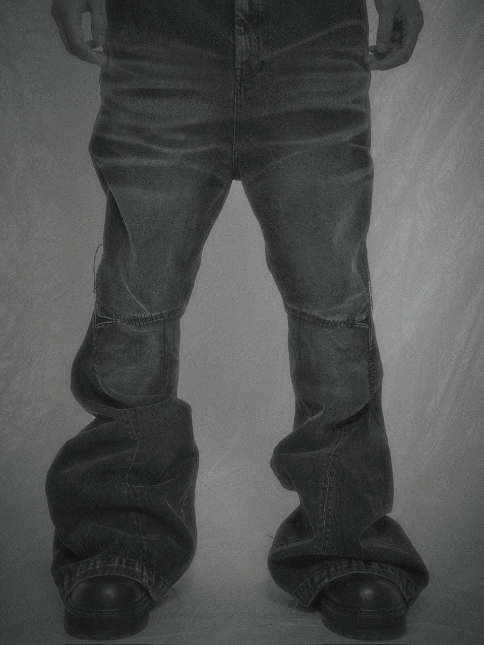 【SURGERY】surgery sutured boot-cut denim pants