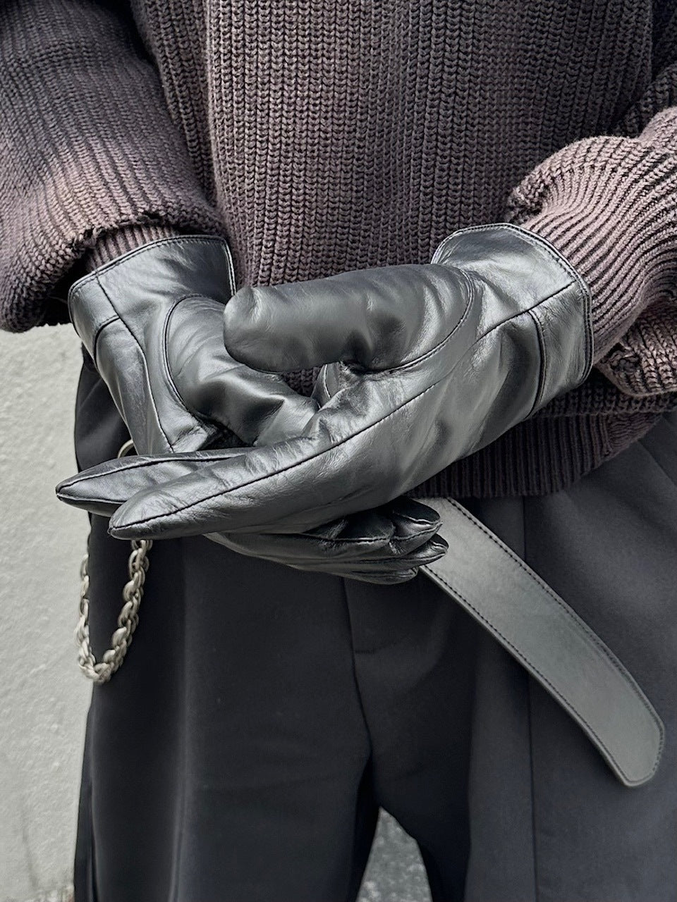 大阪店WEB限定受注制【Chikashitsu +】lambskin classic leather gloves / 【チカシツプラス】ラムスキンクラシックレザーグローブ (2type)