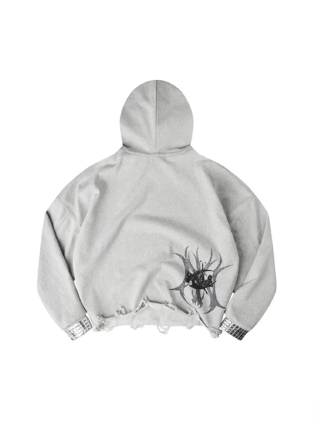 【Cozy world Wide】"TECH G1RL" STUDDED HOODIE / 【コージーワールドワイド】ロゴグラフィックスタッズフードパーカー