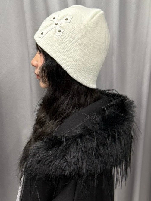 受注制【Never mind the XU】cross beanie / 【ネバーマインドザエックスユー】クロスビーニー (6color)