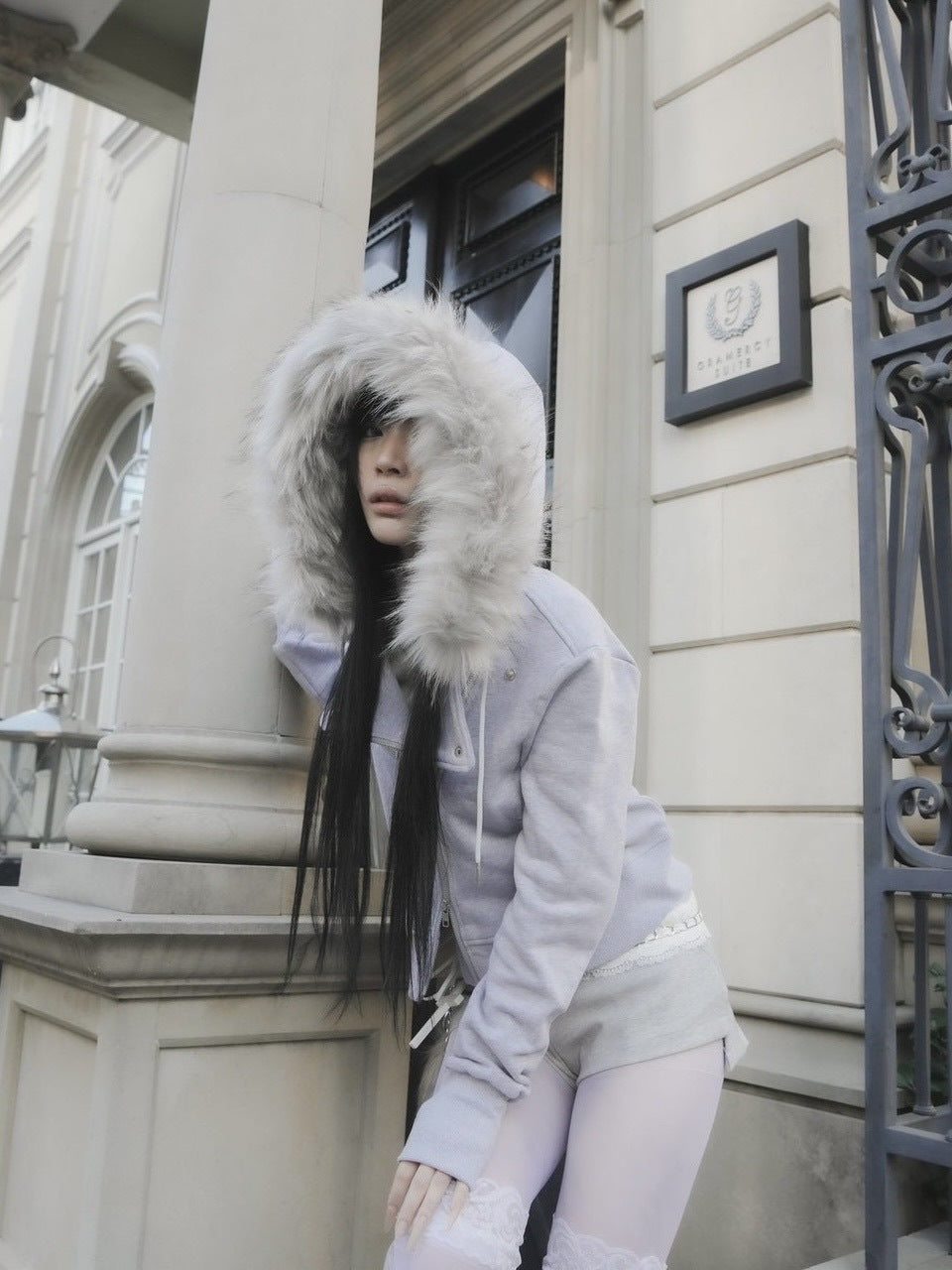 12/20 20:00発売【NOT KNOWING】RIDER FUR HOOD ZIP UP /【ノットノーイング】ライダーファーフードジップアップスウェット