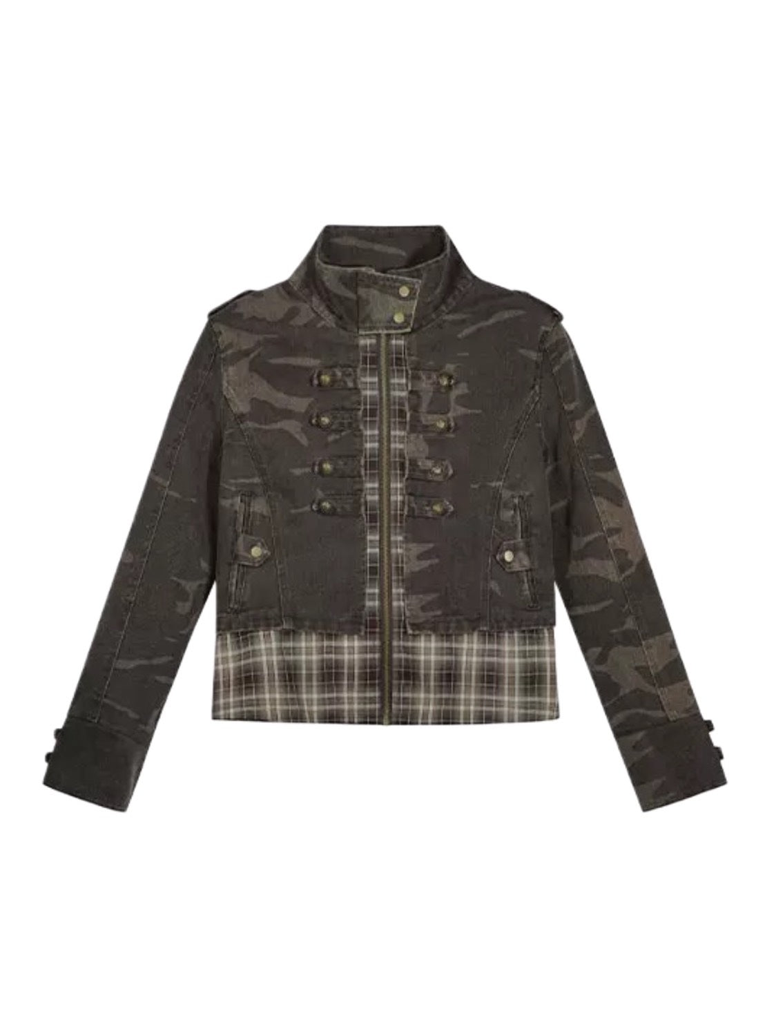 【Cest Nous】Baroque Jacket / 【セヌー】ハイネックバロックジップアップデニムジャケット