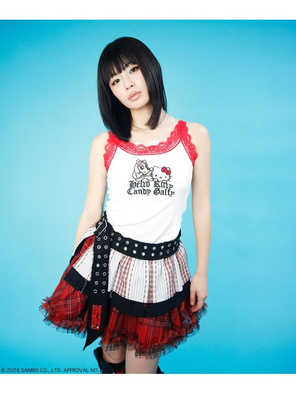 【GALFY×KITTY】仲子レースタンク / 【ガルフィー×キティー】キティレースキャミソール