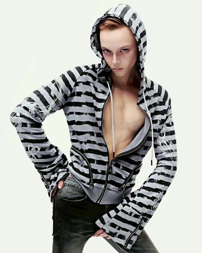 【Cozy world Wide】Cozy Stripper zip up hoodie