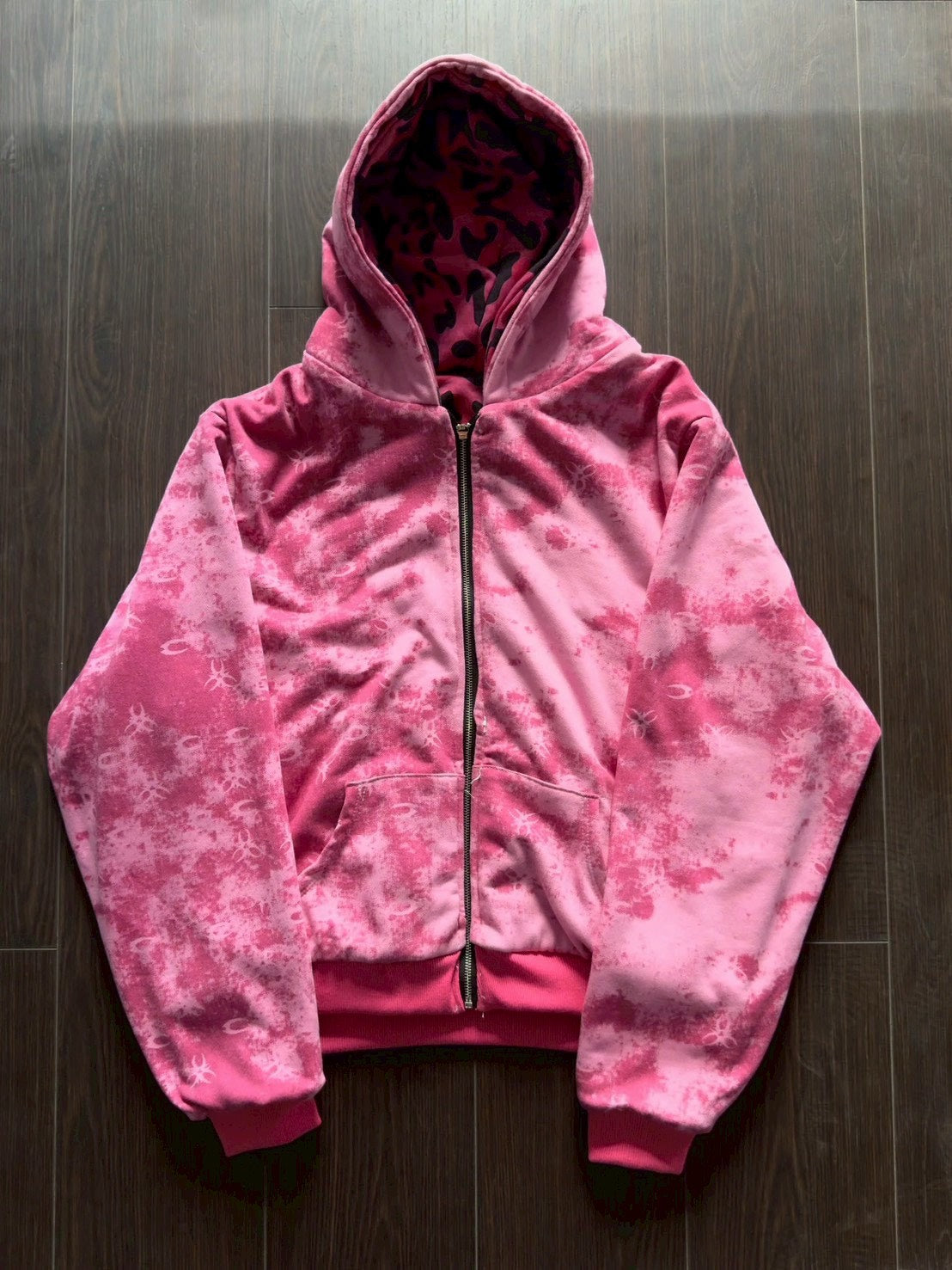 Cozy world Wide】PINK GLAMOUR ZIP UP HOODIE – PRESSING WEB SHOP