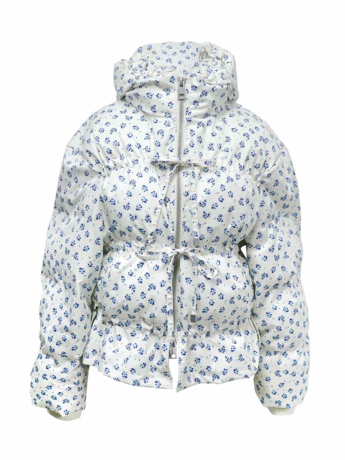 12/21 20:00 発売【Uglyshadow】FLOWER RIBBON PADDING JUMPER