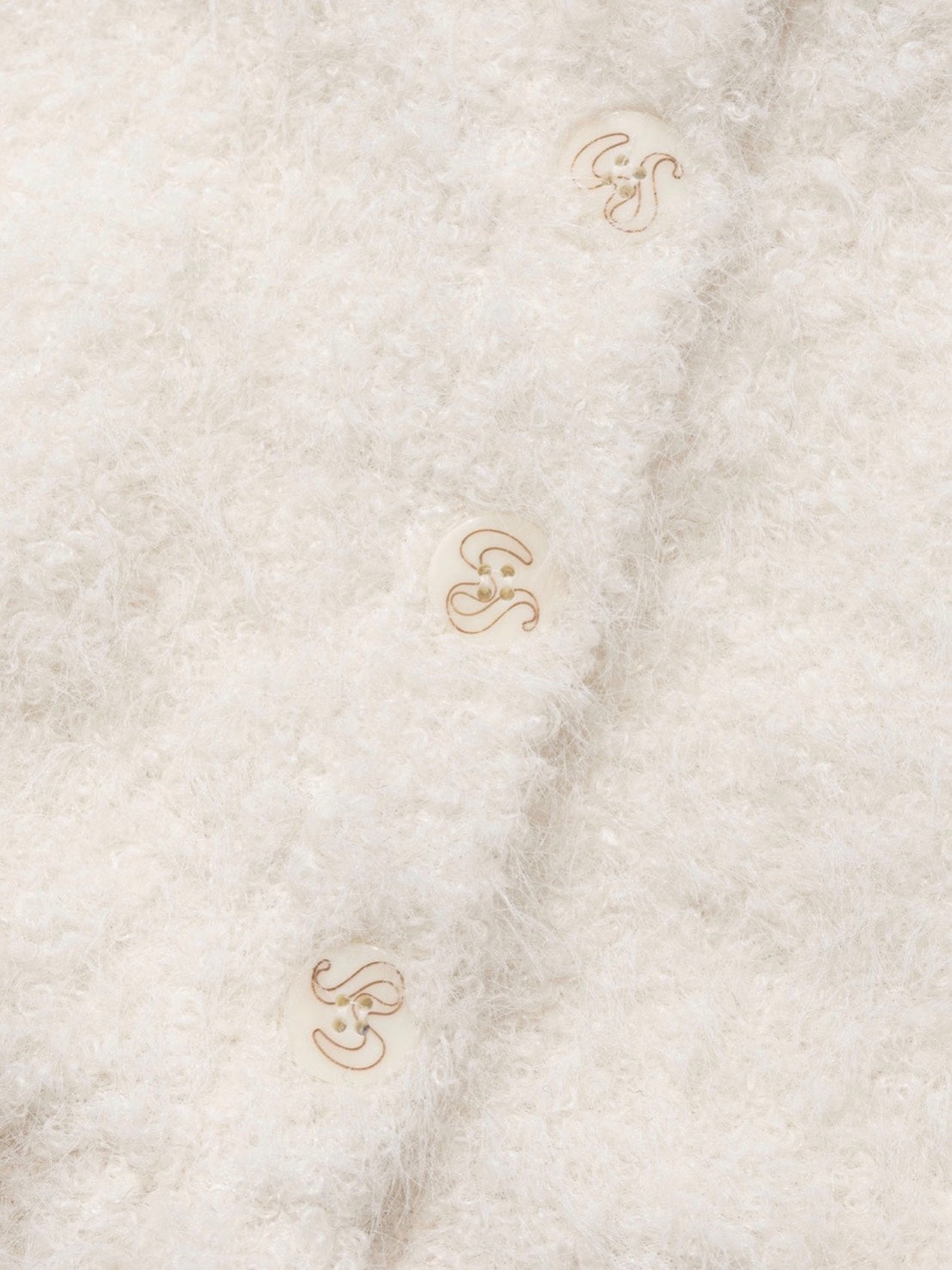 12/21 20:00 発売【Uglyshadow】BOUCLE RUFFLE KNIT CARDIGAN