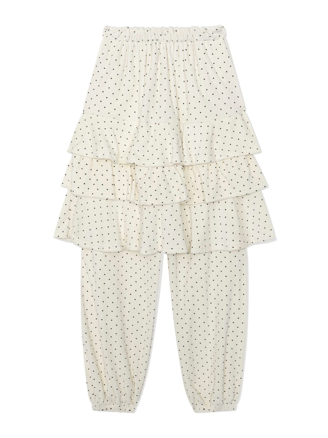 12/21 20:00 発売【Uglyshadow】DOT VELVET CANCAN MIDI SKIRT PANTS