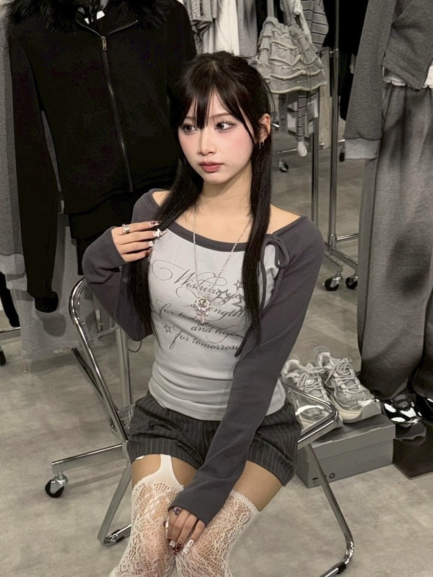 【nmtc +】lettering raglan sleeve tee 【エヌエムティーシープラス】レタリングラグラン長袖Tシャツ (3color)