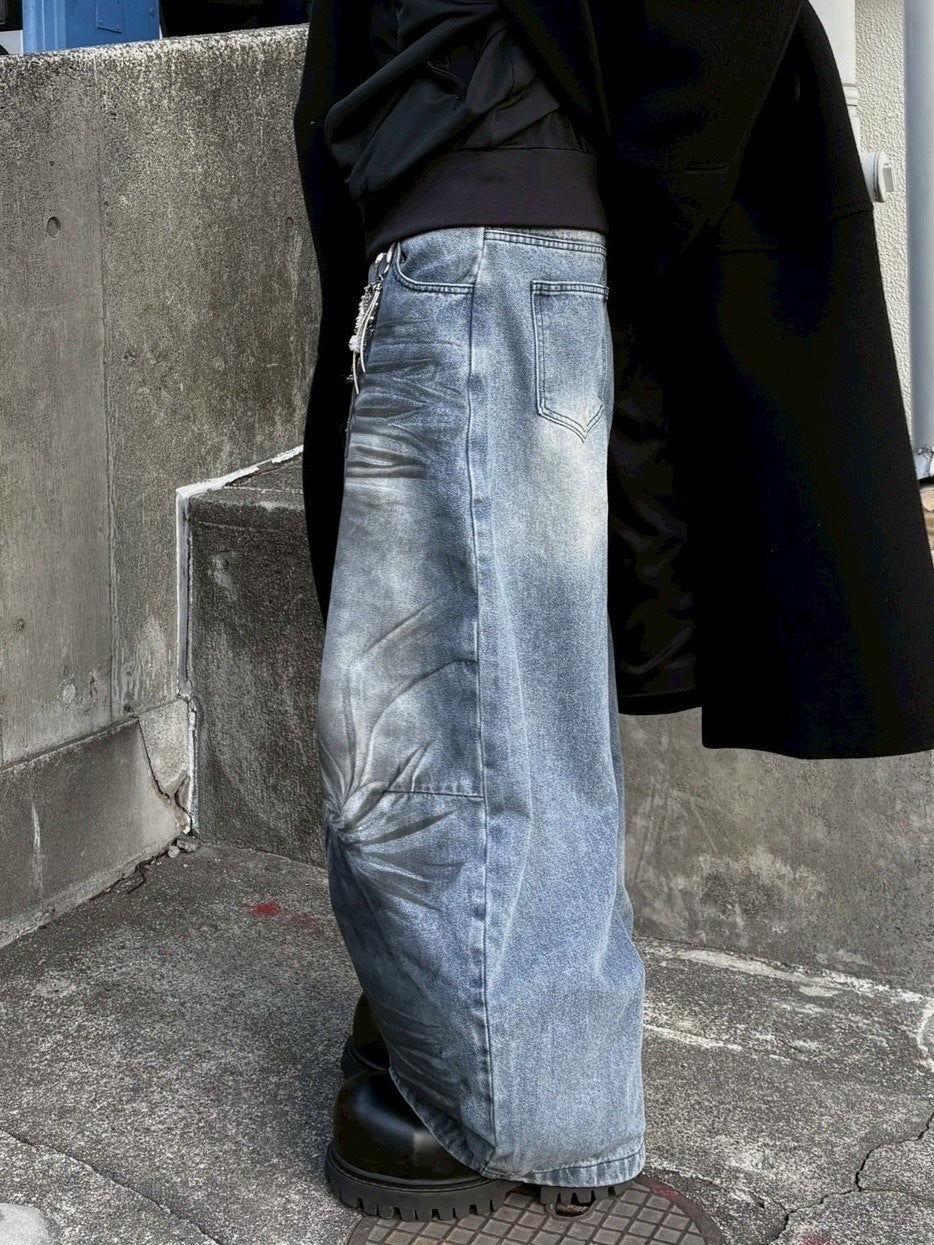 国際配送【youll】dirty wash baggy denim pants