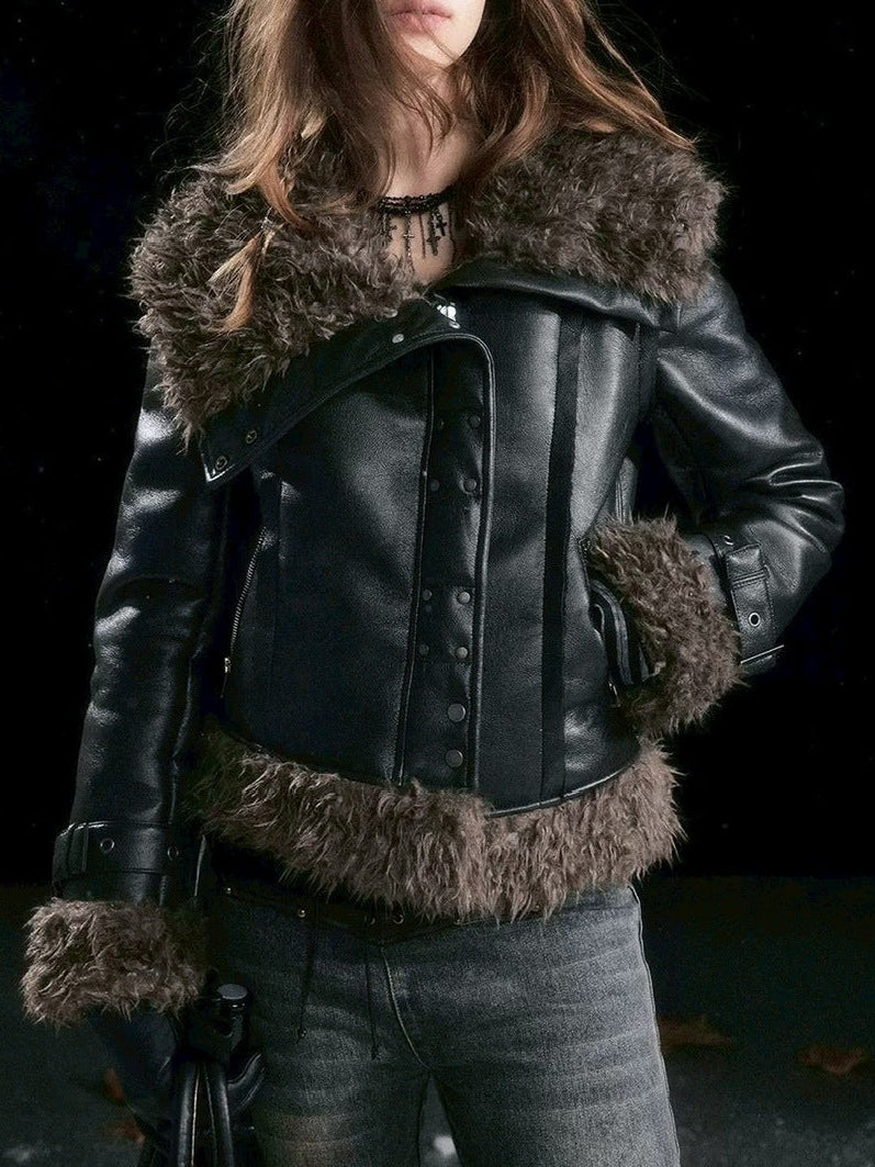 【Cest Nous】Faux Fur-Lined Coat / 【セヌー】ファーラインコーティングジャケット