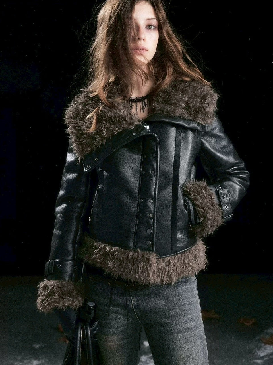 【Cest Nous】Faux Fur-Lined Coat / 【セヌー】ファーラインコーティングジャケット