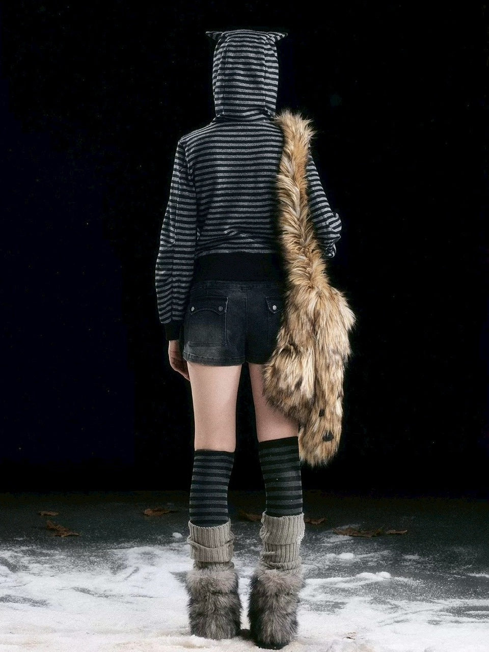 【Cest Nous】Bloom-style denim shorts / 【セヌー】レースアップリベットショートデニムパンツ