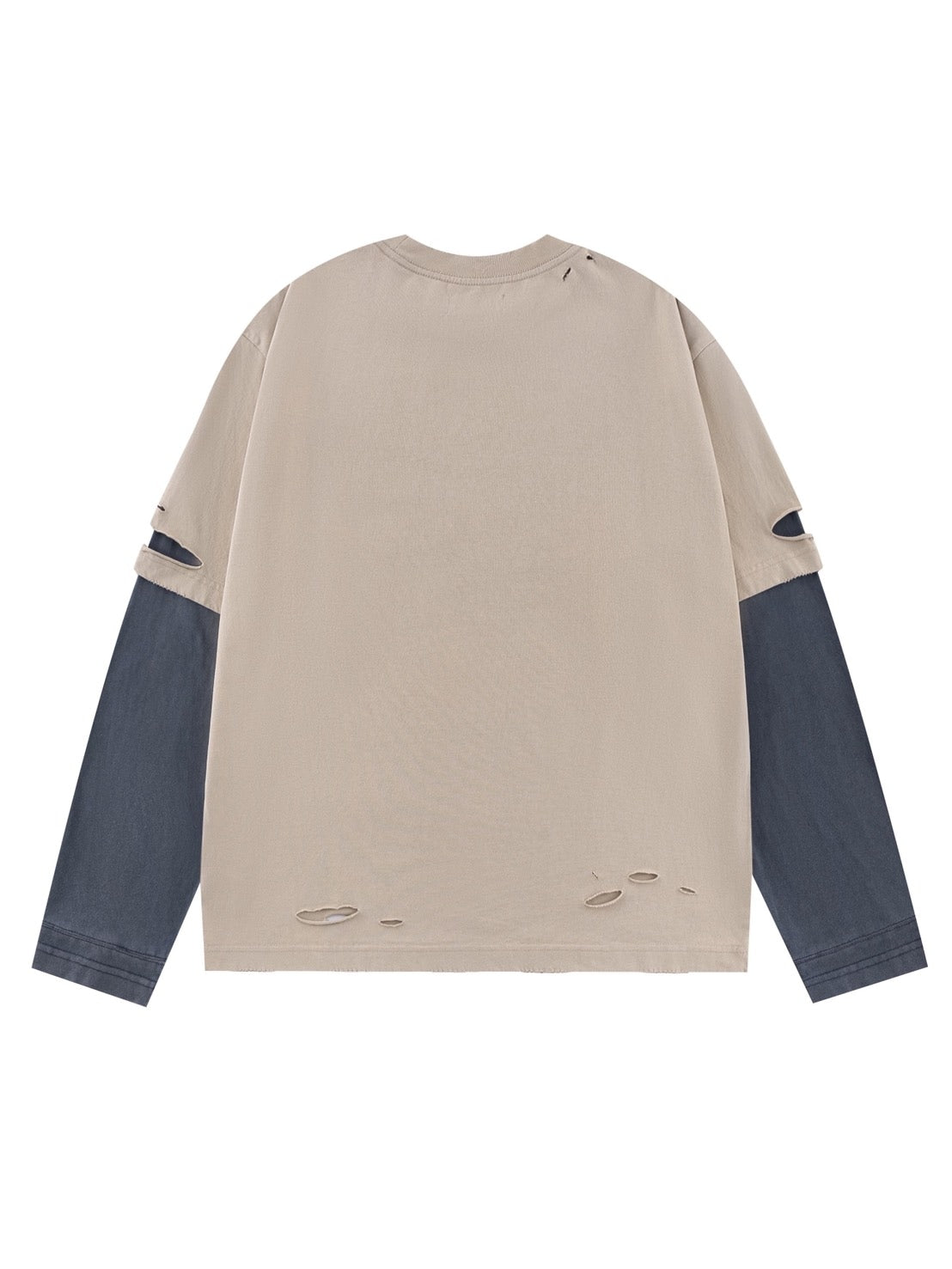 素材、身長まだ【SUPPLIER】Dusty Iron Cross Layered Long Sleeve Tee