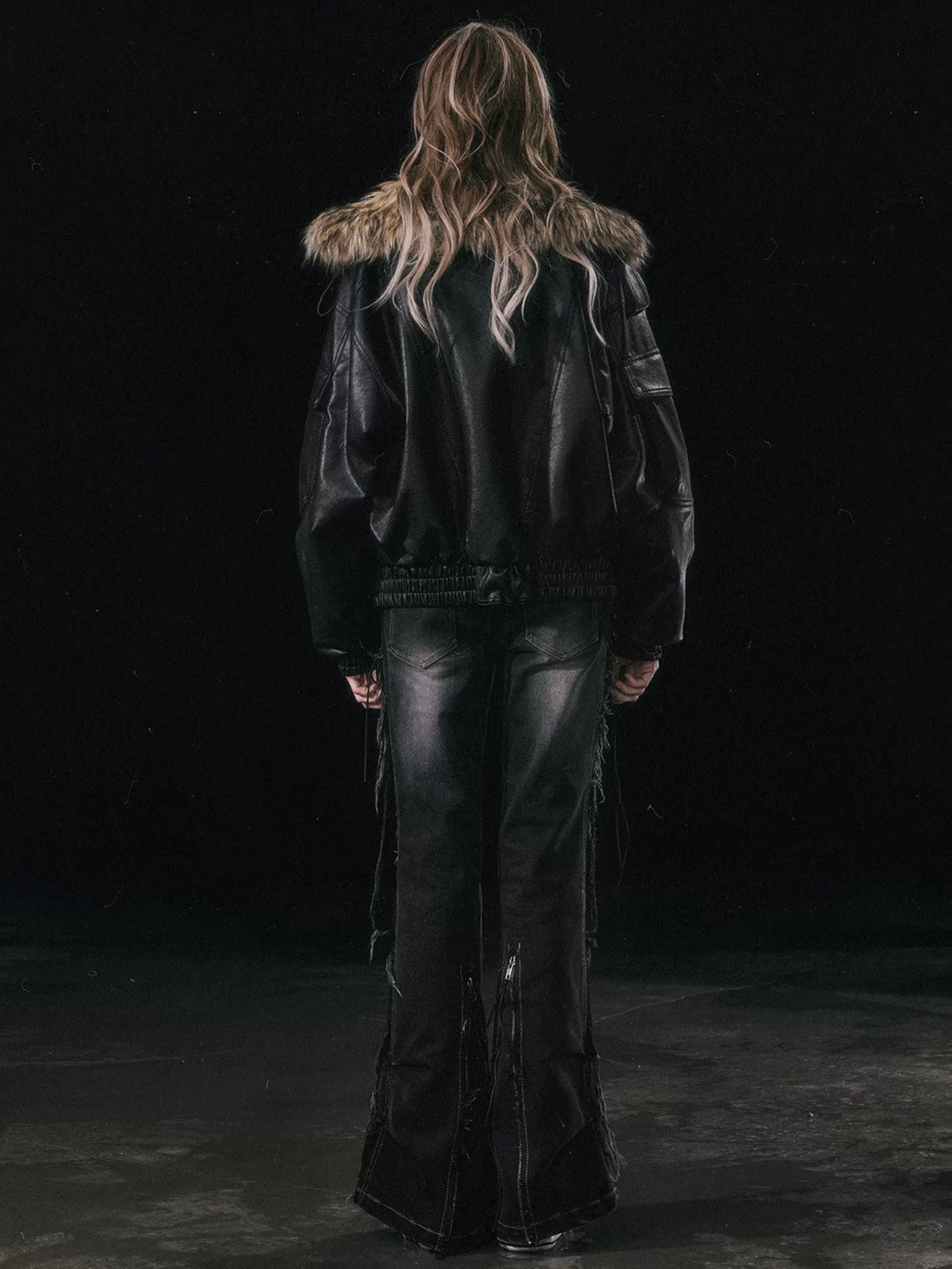 【Cest Nous】Oversize Fur collar Jacket / 【セヌー】オーバーサイズファーカラーコーティングジャケット