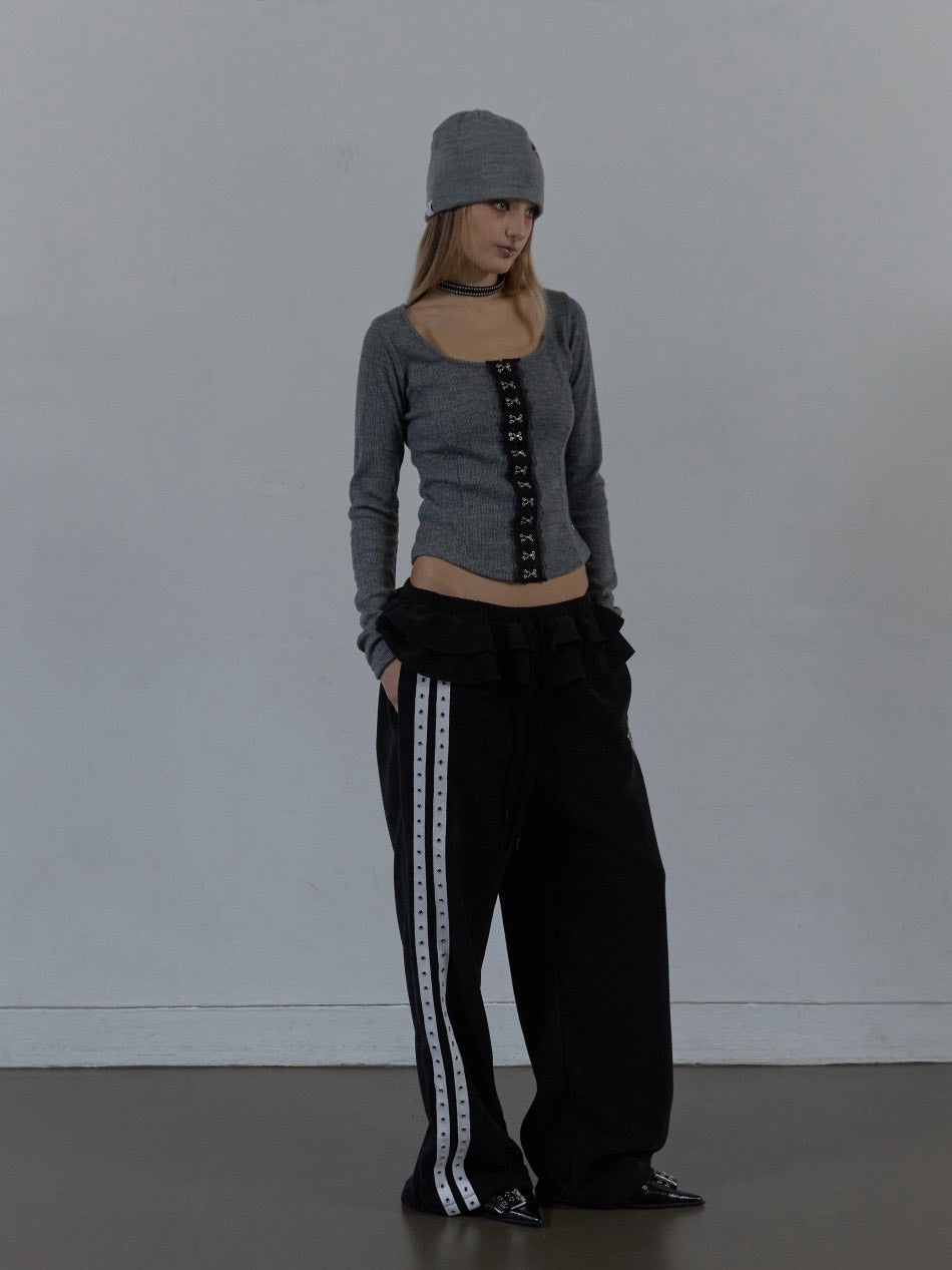 【SETUP‐EXE】HOOK LONG SLEEVE TOP / 【セットアップエグゼ】センターフック長袖Tシャツ