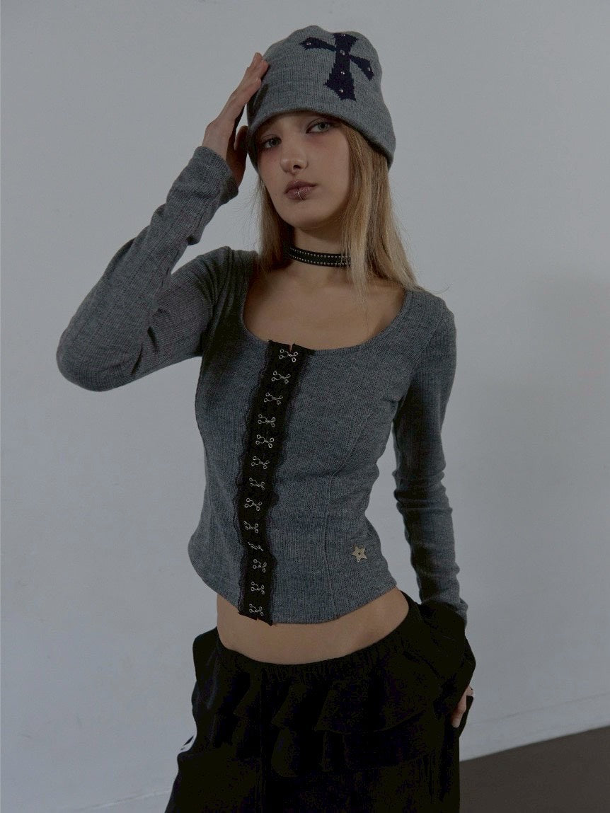 【SETUP‐EXE】CROSS STUDDED BEANIE / 【セットアップエグゼ】クロススタッズビーニー