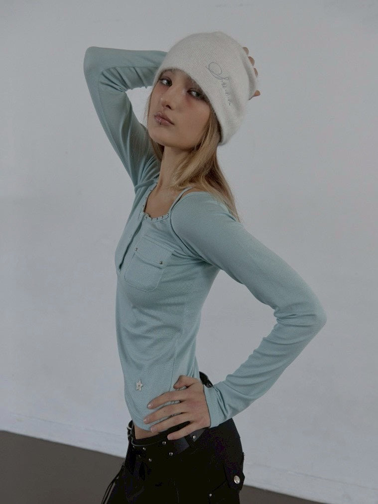 【SETUP‐EXE】ANGORA LOGO BEANIE / 【セットアップエグゼ】アンゴラロゴビーニー