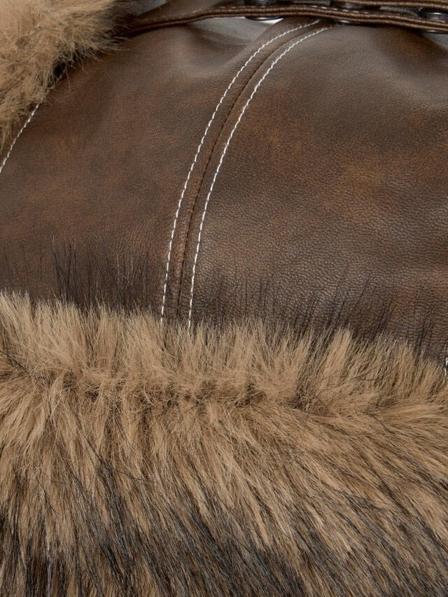 【AAKAM】Biker Leather Earflap Hat