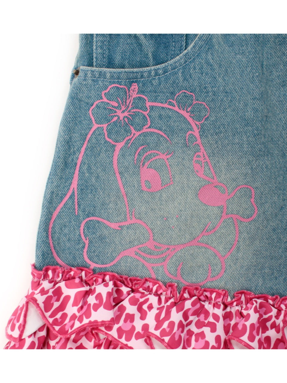 【GALFY】GALちゃんフリフリSK / 【ガルフィー】レオパードフリルデニムミニスカート