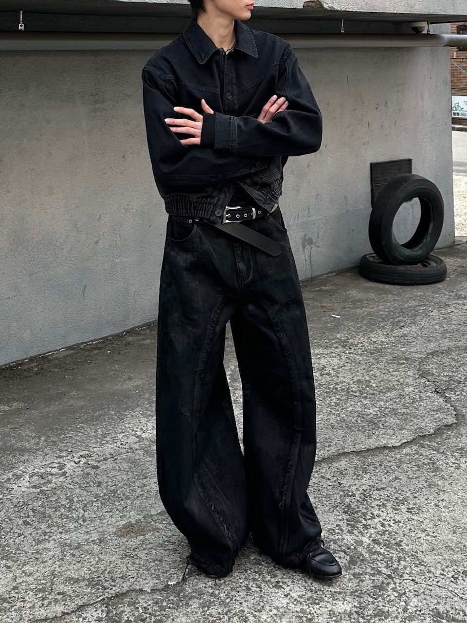 大阪店WEB限定受注制【Chikashitsu＋】washed denim work jacket / 【チカシツプラス】ウォッシュドデニムワークジャケット