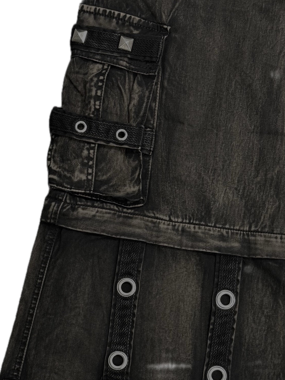 【TRIPP nyc】POWER WASH PANT[AF7245MB] / 【トリップ ニューヨーク 】ボンテージストラップウォッシュワイドデニムパンツ