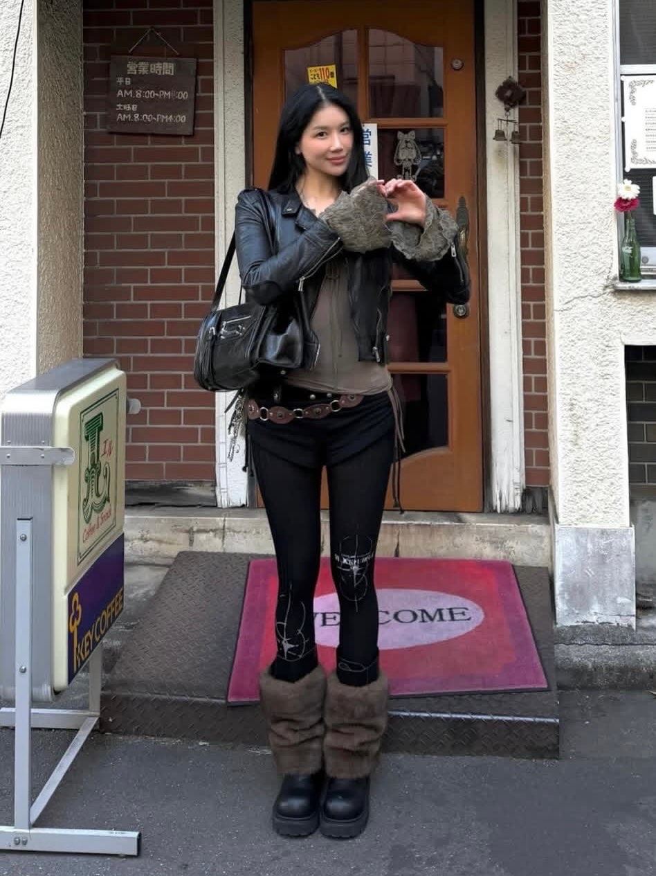 【BLACK PURPLE】Marked Point Tights