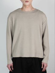 受注制【Chikashitsu +】cutting cropped tee (3color)
