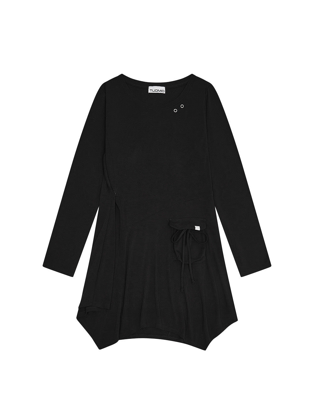 【TUOMIO】BOAT NECK JERSEY DRESS