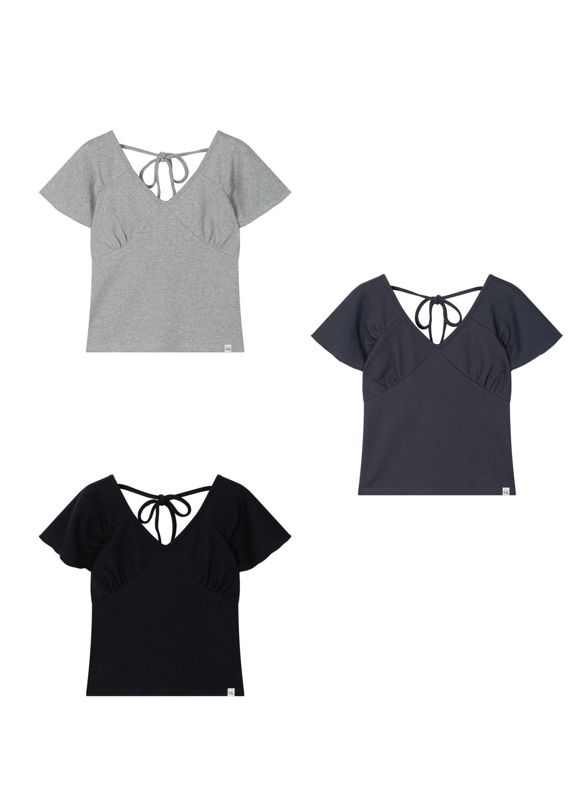 【Uglyshadow】WRAP SHIRRING TOP