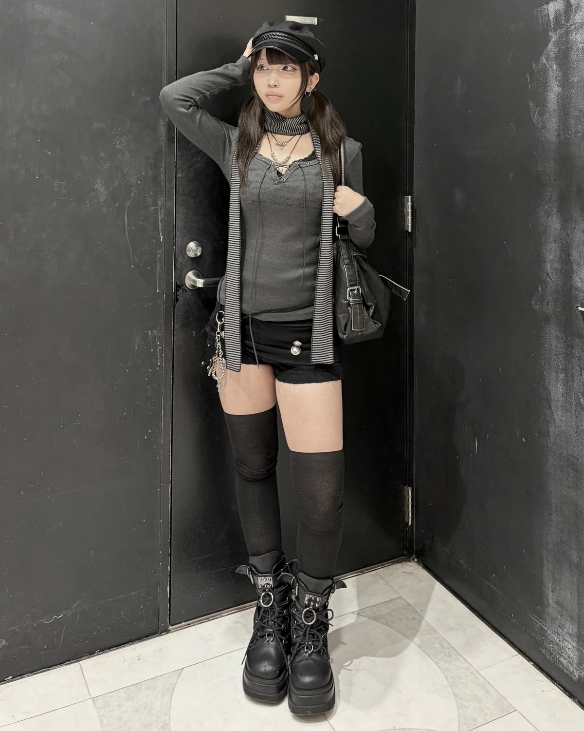 受注制【nmtc+】Double Button Knit Micro Shorts (2color)