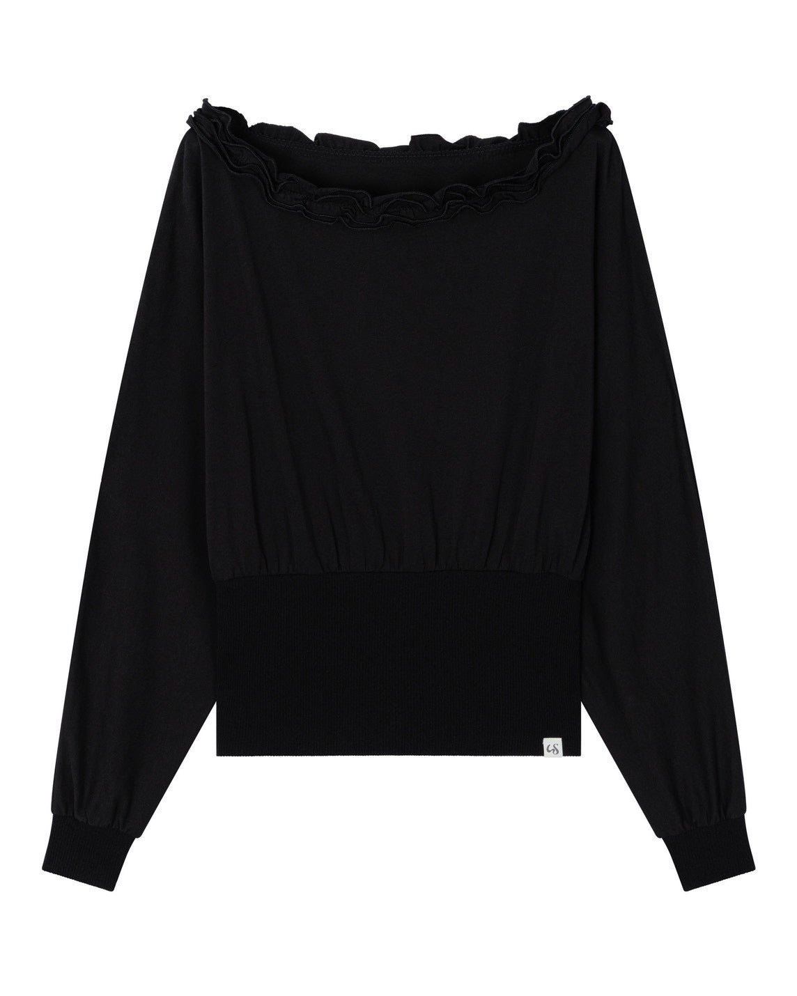【Uglyshadow】OFF-SHOULDER RUFFLE TOP