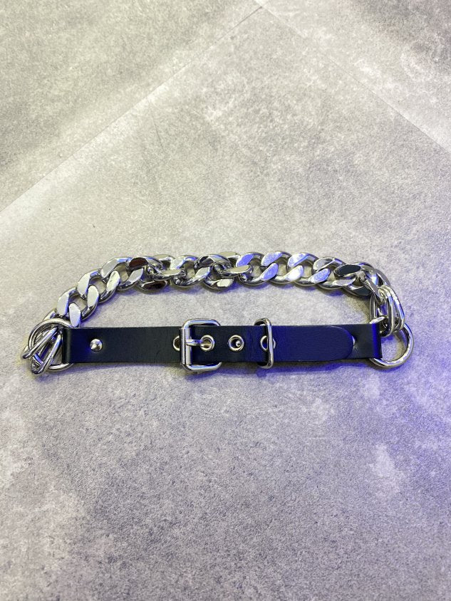受注制【Never mind the XU】belt chain choker