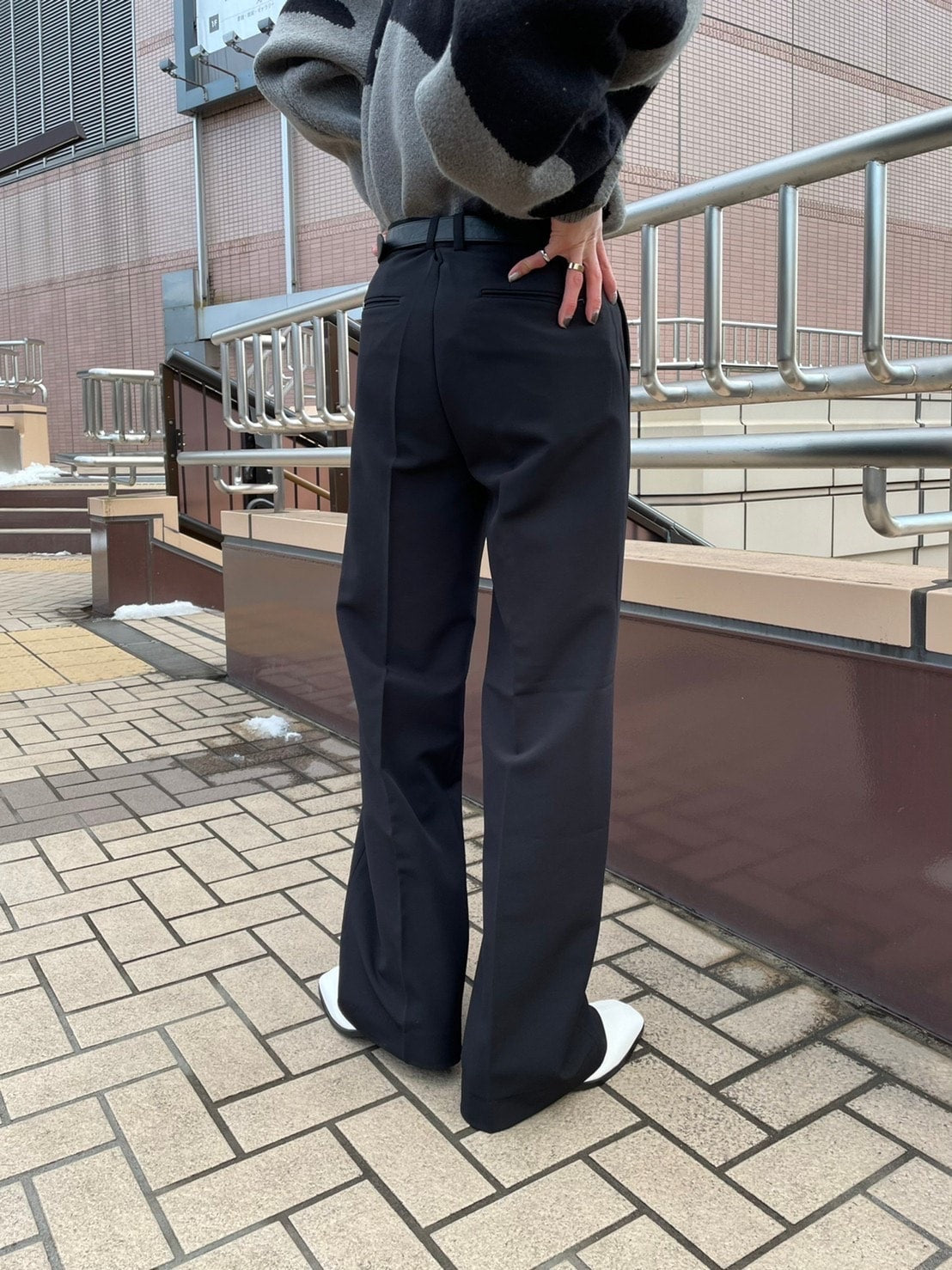 受注制【Chikashitsu +】simple slacks (3color) / 【チカシツプラス】シンプルスラックス