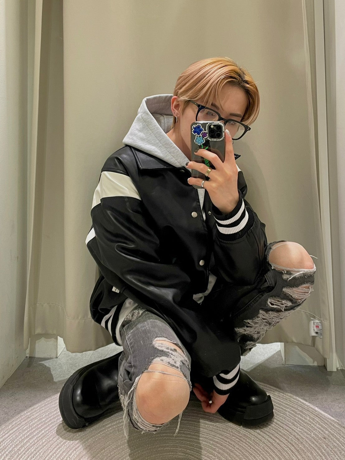 【Chikashitsu +】clear sunglasses 4