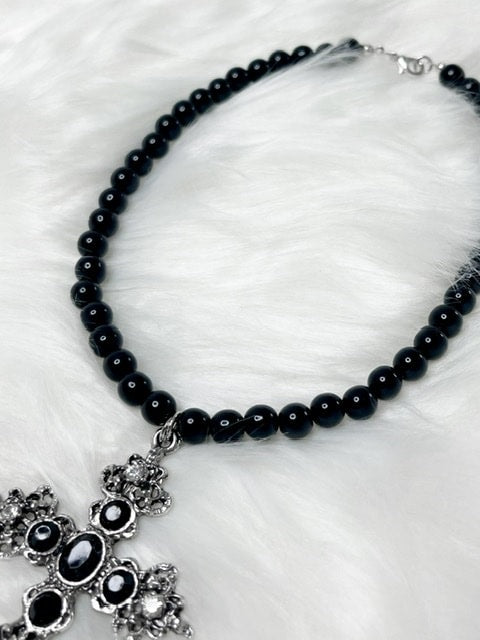 受注制【Rosen Kreuz】pearl cross necklace – PRESSING WEB SHOP