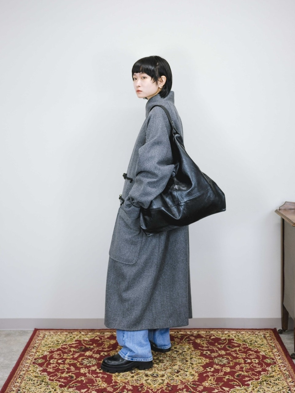 受注制【Chikashitsu +】2way leather bag
