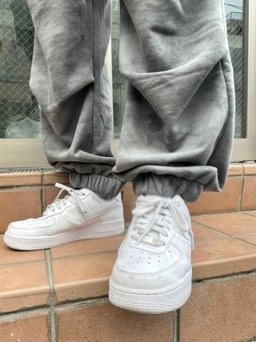 受注制【Never mind the XU】set up tie-dye sweat pants (2color)