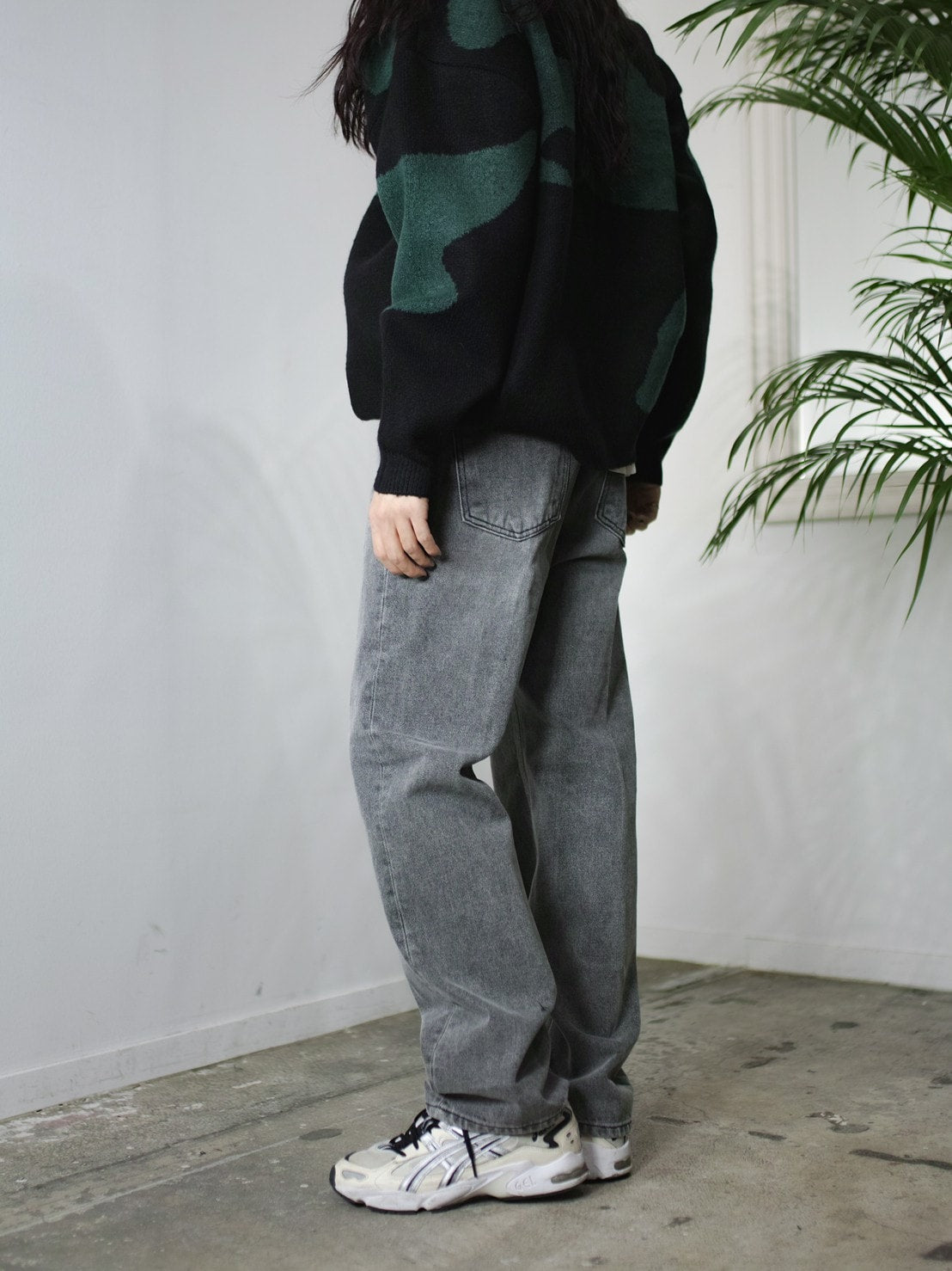 受注制【Chikashitsu +】semi wide denim pants