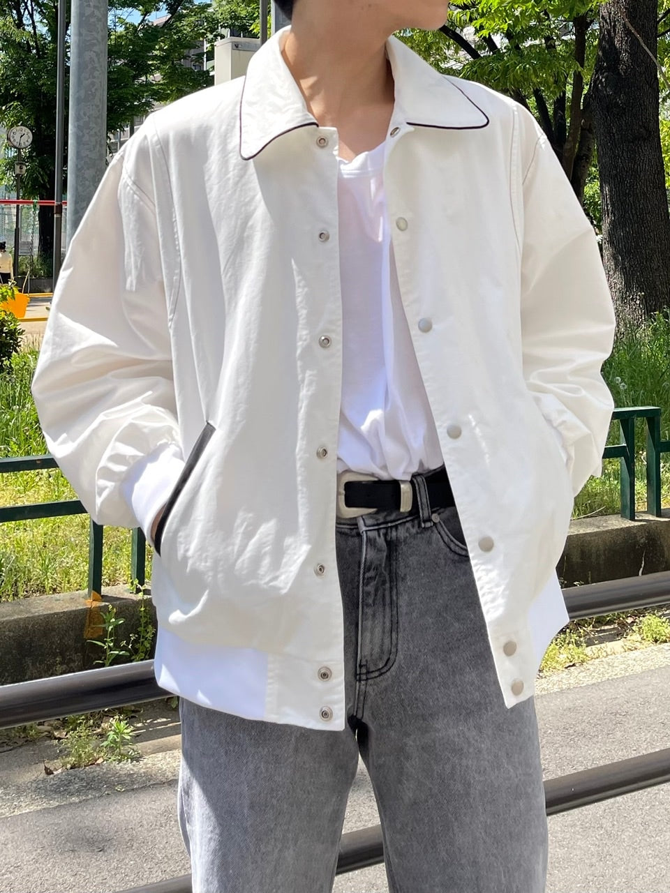 受注制【Chikashitsu +】spring varsity jacket (2color)