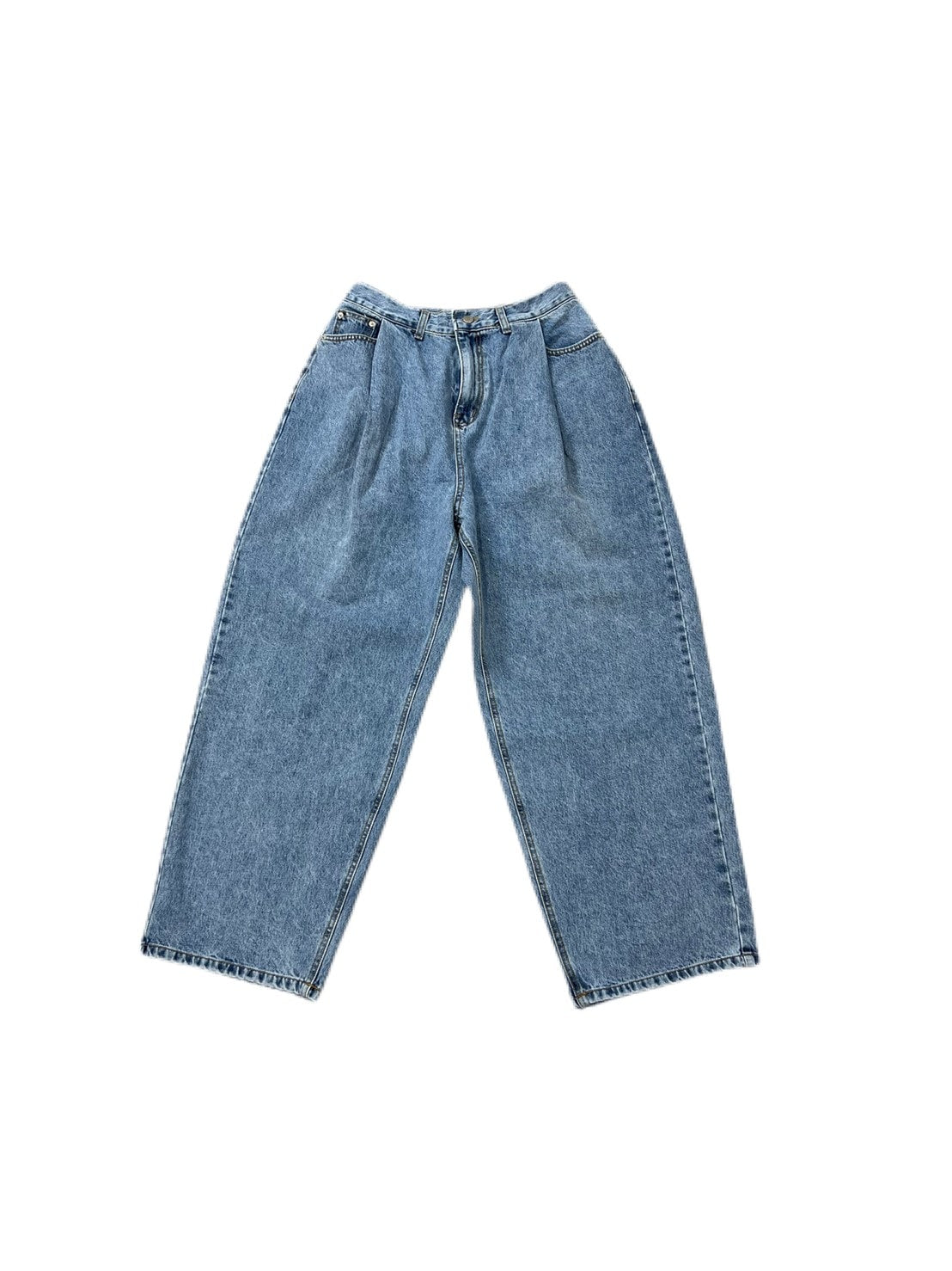 【Chikashitsu +】wide tuck denim pants (2color)