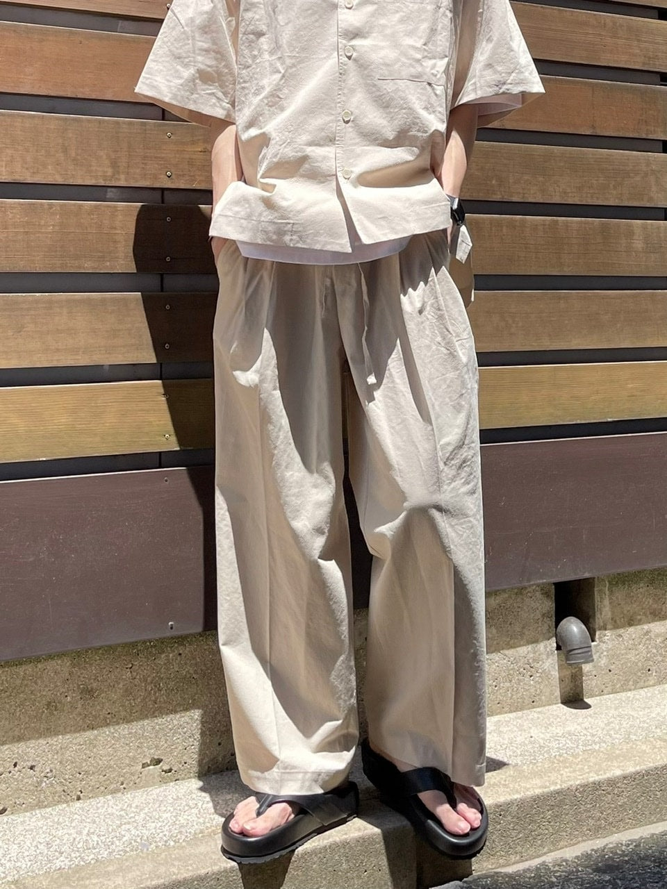 受注制【Chikashitsu +】set up easy slacks (3color)