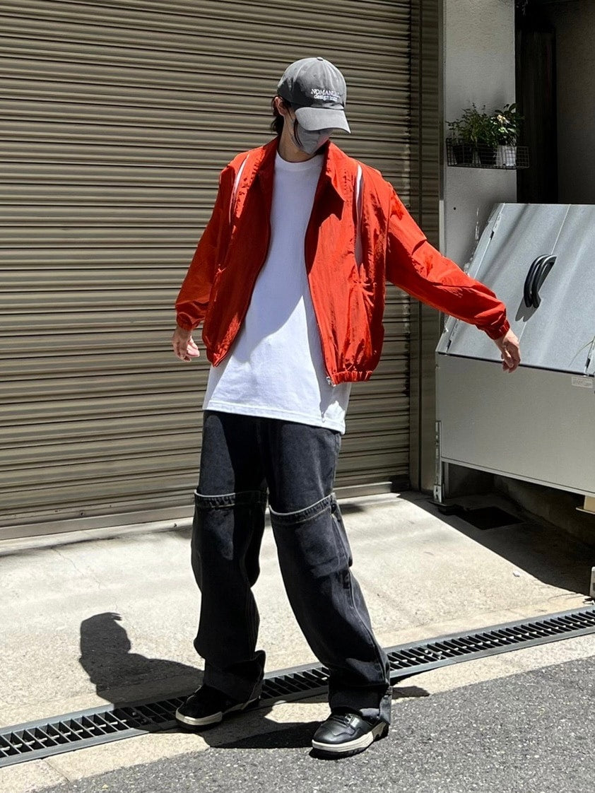 受注制【Chikashitsu +】docking 2way denim pants
