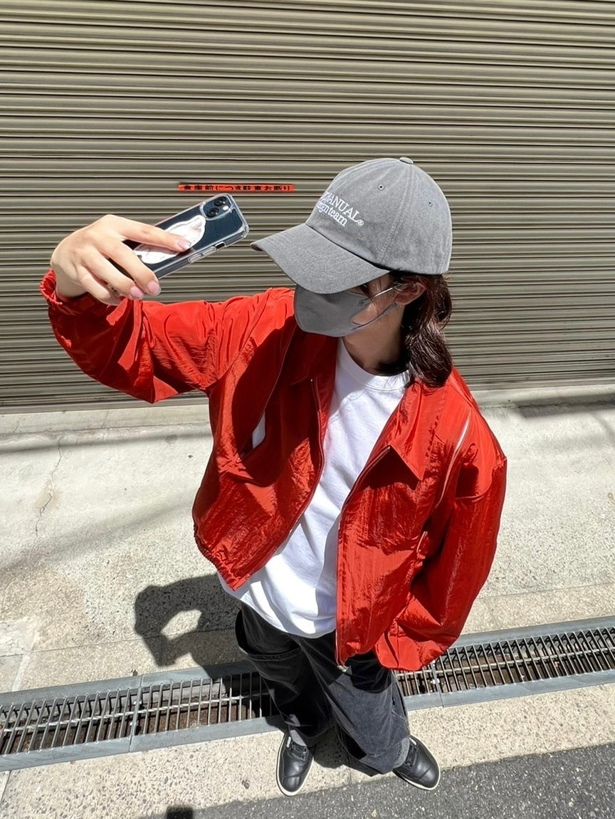 受注制【Chikashitsu +】shoulder slit design blouson (3color)