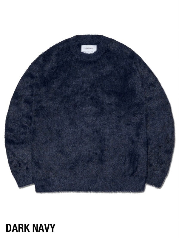 【NOMANUAL】CROPPED HAIRY KNIT (15color) / 【ノーマニュアル】クロップドヘアリー長袖ニット