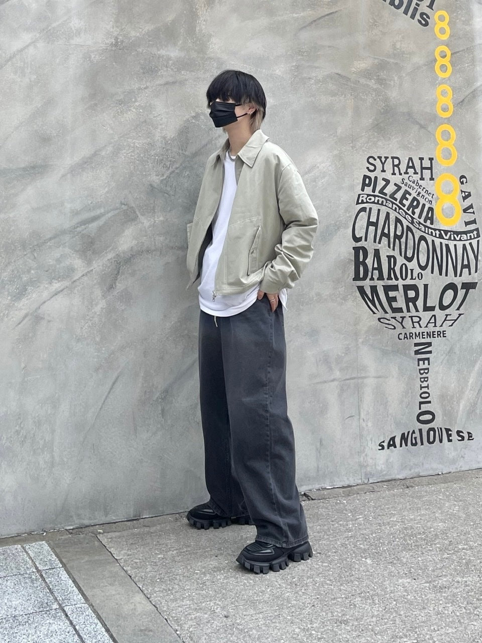 受注制【Chikashitsu +】rope wide denim pants (3color)