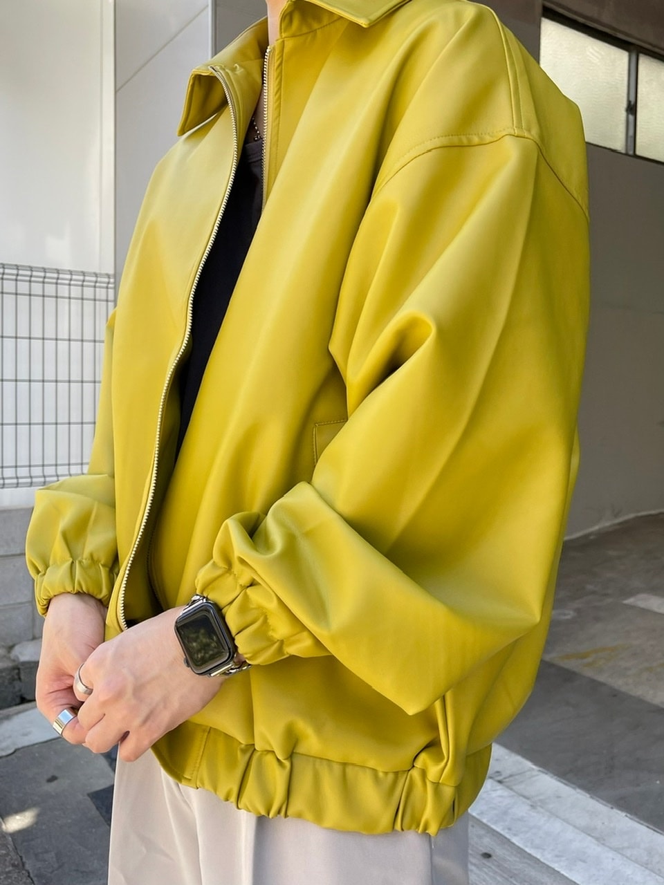 受注制【Chikashitsu +】leather blouson (3color)