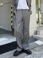 【Chikashitsu +】set up straight slacks (4color)