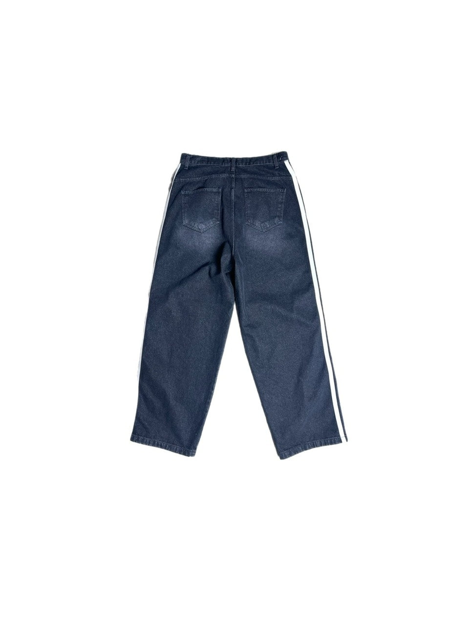 受注制【Chikashitsu +】oversized side line denim pants (2color)