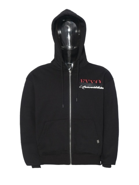 【F.V.V.O】BLACK TAP PRINTED ZIP HOODIES